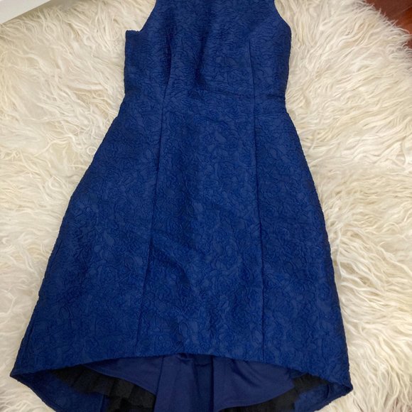 Halston Heritage Floral Jacquard Dress Sleeveless Cocktail - Picture 5 of 14